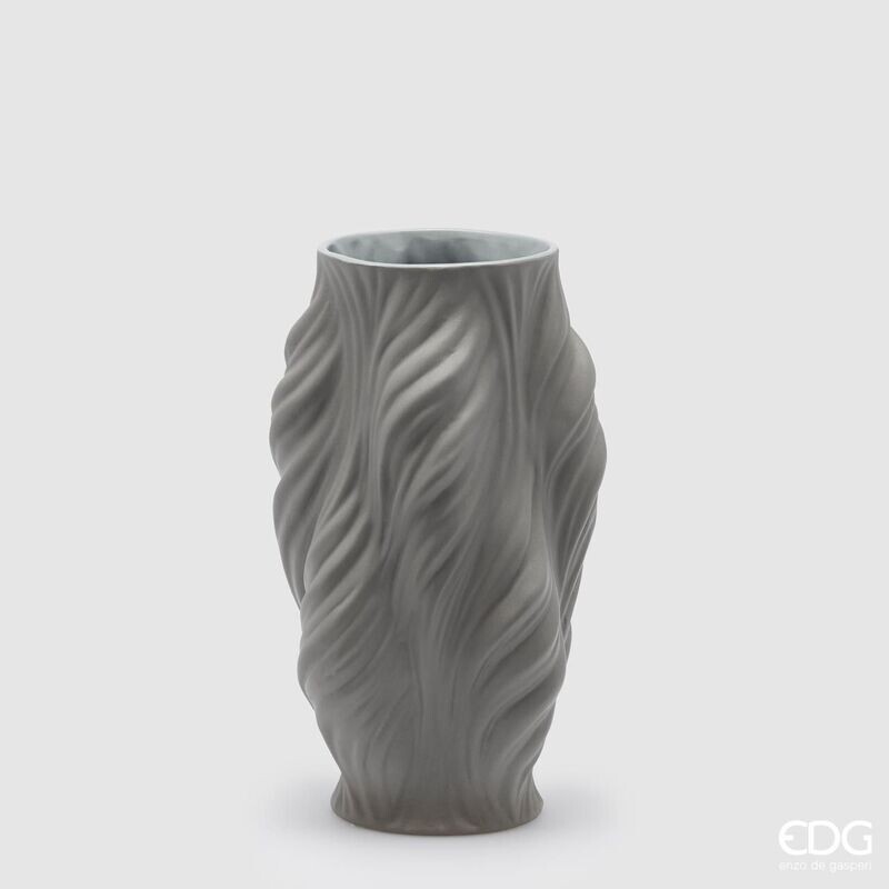 Vaso Brezza h.28x16x14 col.grigio Edg Enzo De Gasperi