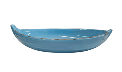 Barchetta in ceramica cm.31 col.azzurro Mare Nostrum Arcucci
