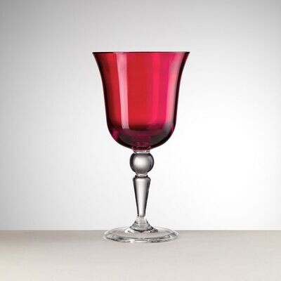 Set 6 bicchieri acqua in acrilico col.rosso St.Moritz Mario Luca Giusti