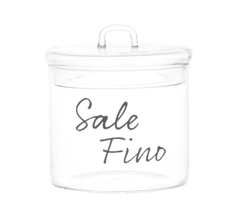 Barattolo in vetro Sale Fino in nero d.12 Simple Day