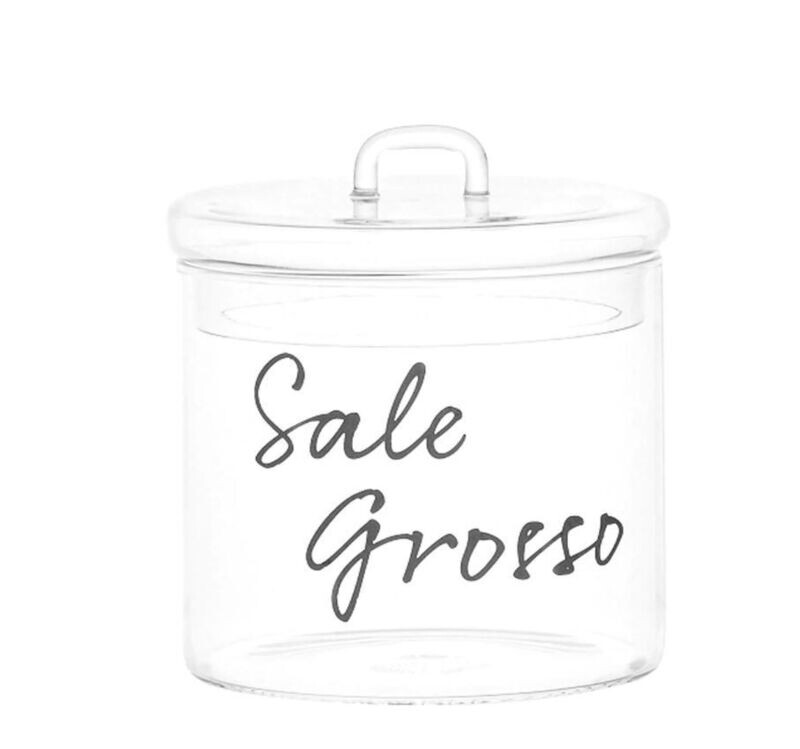 Barattolo in vetro Sale Grosso in nero d.12 Simple Day