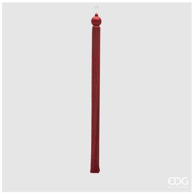 Decorazione nappa frangia lunga h.94 d.6 col.bordeaux Edg Enzo De Gasperi