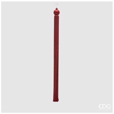 Decorazione nappa frangia lunga h.94 d.6 col.bordeaux Edg Enzo De Gasperi