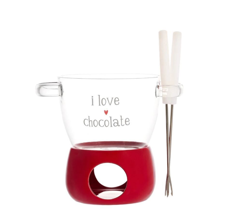 Set fonduta I Love Chocolate col.rosso Simple Day