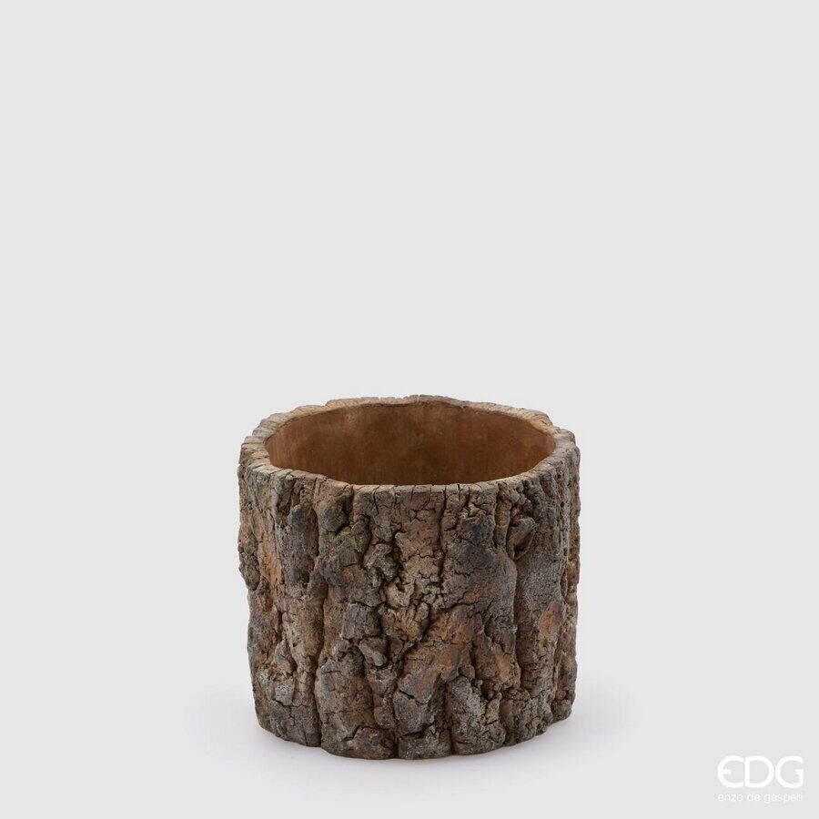 Portavaso in cemento corteccia h.14 d.17 Edg Enzo De Gasperi