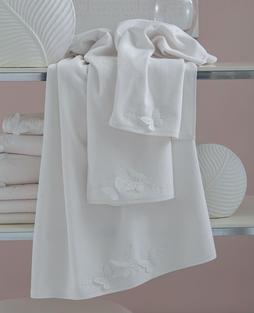 Set asciugamani Isabella 2 pz col. bianco Blumarine Home Collection