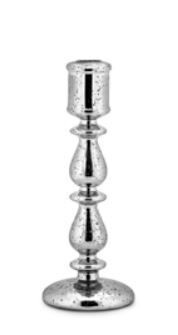 Candeliere vetro soffiato col.argento h.25 Mina Fade Maison