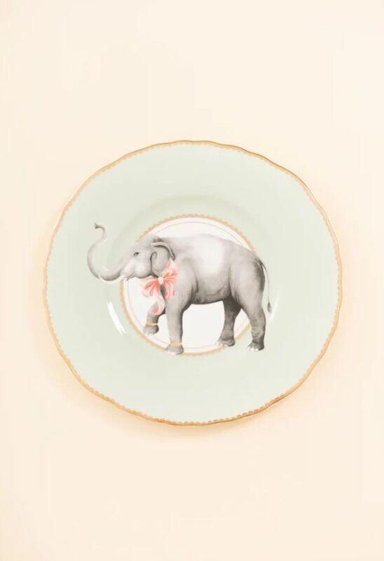 Piatto sandwich porcellana diam.23 Elefante Yvonne Ellen
