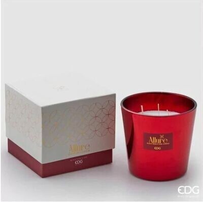 Candela Allure Black Rose & Oud h.12 d.13,5 col.rosso Edg Enzo De Gasperi