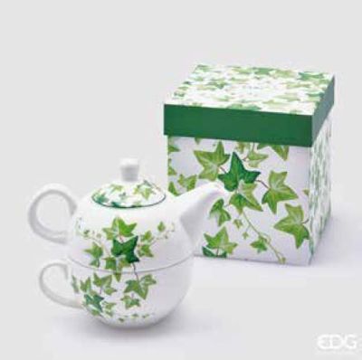 Tea for one in porcellana Edera Collection Edg Enzo De Gasperi