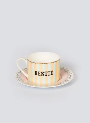 Tazza tè con piattino in porcellana Bestie Yvonne Ellen