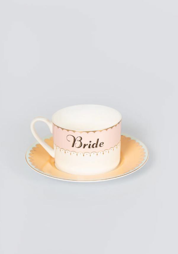 Tazza tè con piattino in porcellana Bride Yvonne Ellen