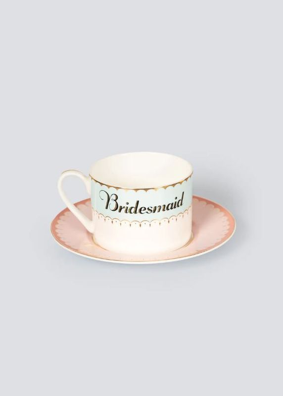 Tazza tè con piattino in porcellana Bridesmaid Yvonne Ellen