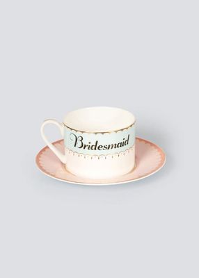 Tazza tè con piattino in porcellana Bridesmaid Yvonne Ellen