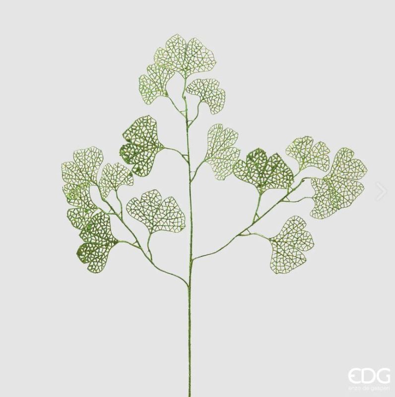 Ramo foglia gingko olis h.75 col.verde glitter Edg Enzo De Gasperi Ramo foglia gingko olis h.75 col.verde glitter Edg Enzo De Gasperi