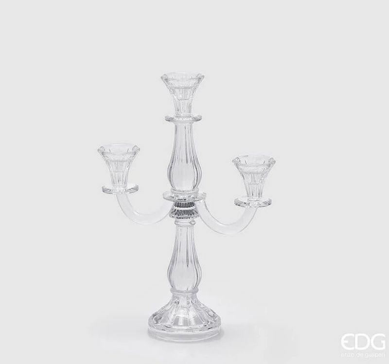Portacandela Crystal X3 h.35 l.25 l.11 Edg Enzo De Gasperi Portacandela Crystal X3 h.35 l.25 l.11 Edg Enzo De Gasperi