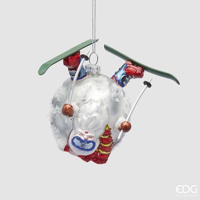 Addobbo Babbo palla di neve sugli sci h.10 Edg Enzo De Gasperi