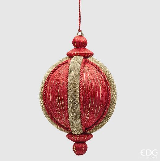 Addobbo palla jewel h.16 d.10 col.rosso Edg Enzo De Gasperi
