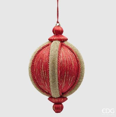 Addobbo palla jewel h.16 d.10 col.rosso Edg Enzo De Gasperi