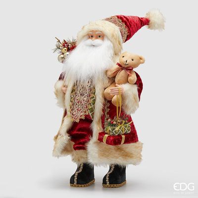 Babbo Natale con orsetto h.80 Edg Enzo De Gasperi