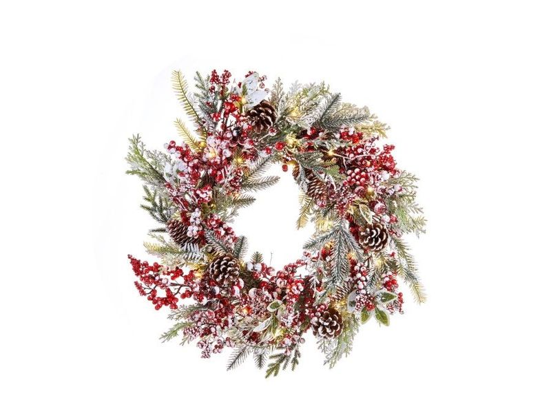 Ghirlanda Benvenuto Natale d.50 con 40 led L'Oca Nera
