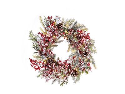 Ghirlanda Benvenuto Natale d.50 con 40 led L'Oca Nera