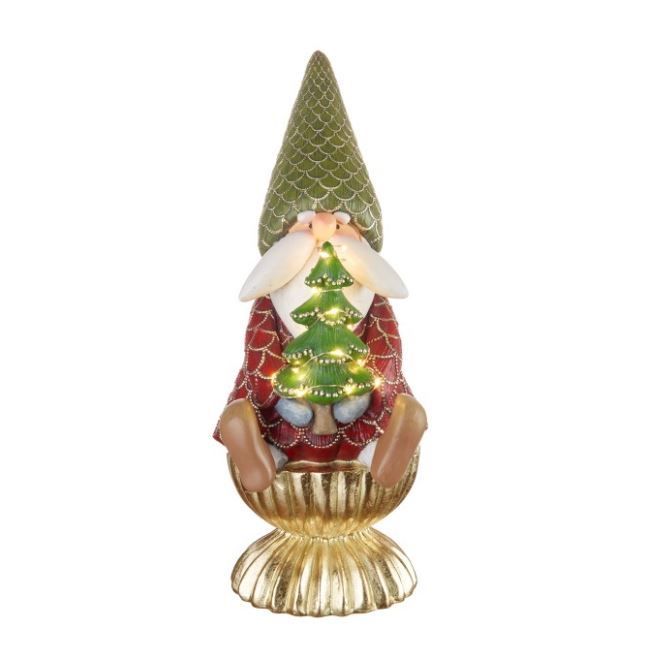 Babbo Natale seduto con albero h.33 Allegro Girotondo L'Oca Nera