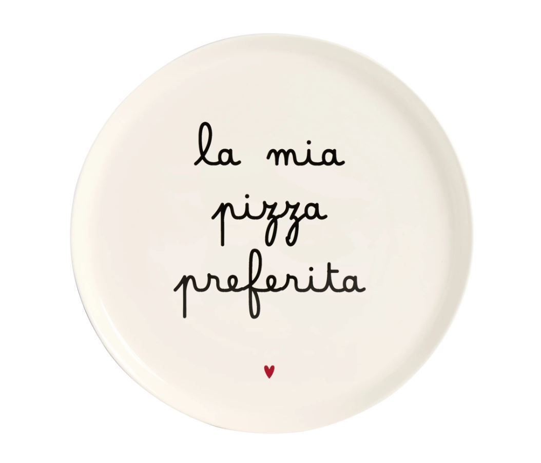 Piatto pizza in ceramica d.31 La mia Pizza Preferita Simple Day
