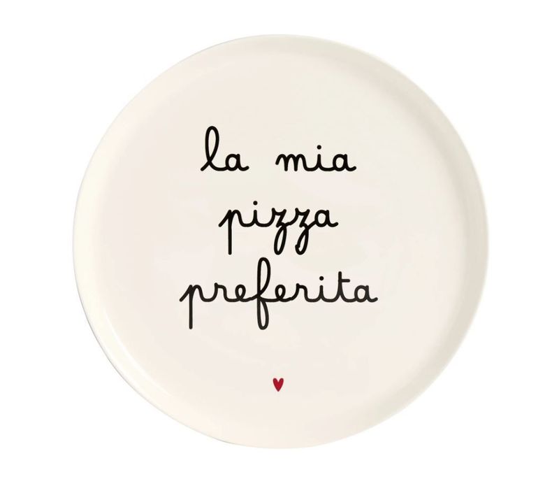Piatto pizza in ceramica d.31 La mia Pizza Preferita Simple Day