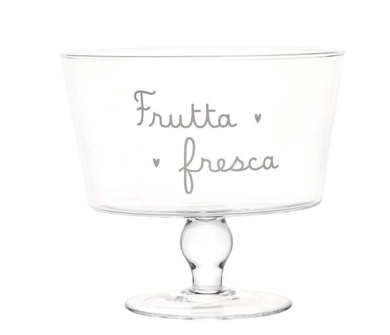 Alzata porta frutta in vetro decoro Frutta Fresca Simple Day