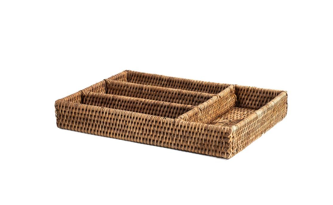 Portaposate da cassetto in rattan 35x25 Village Simple Day