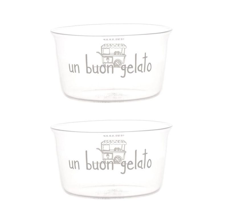 Set 2 coppette in vetro borosilicato Un Buon Gelato Simple Day