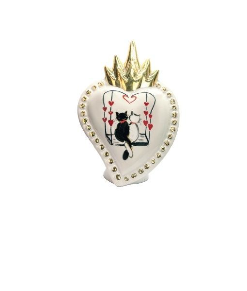 Cuore Sacro profumatore ambiente 12x13 Porcellane Sbordone
