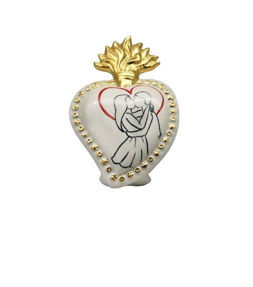 Cuore Sacro profumatore ambiente 12x13 Porcellane Sbordone