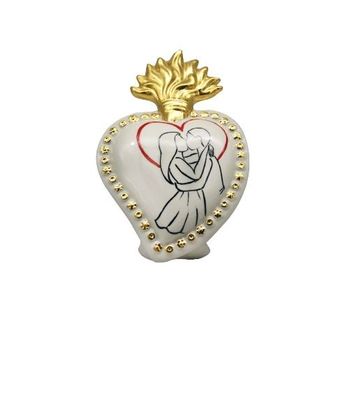 Cuore Sacro profumatore ambiente 12x13 Porcellane Sbordone