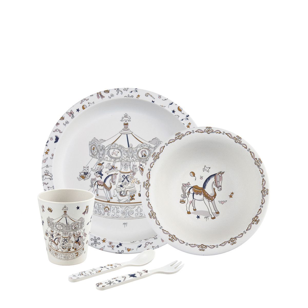Set primo pasto in melamina Petit Carrousel Mathilde M.