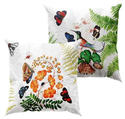 Cuscino in raso di cotone 50x50 Felci The Napking