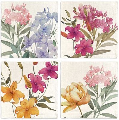 Set 4 tovaglioli in lino premium Oleandro The Napking