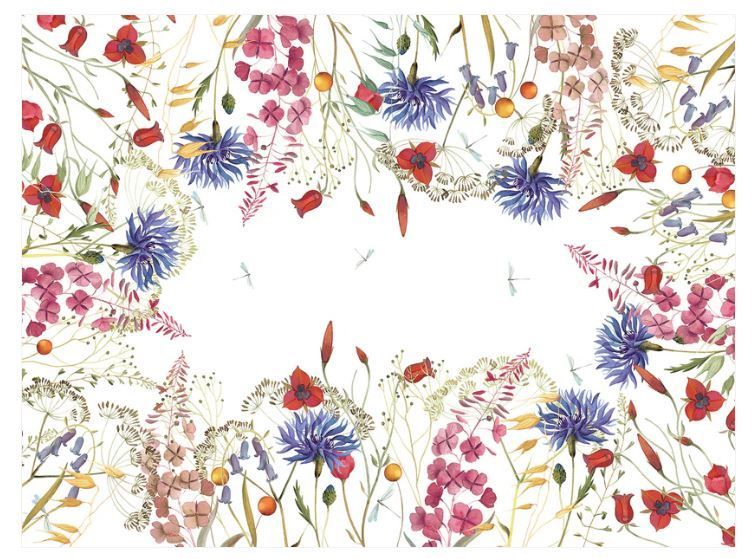 Tovaglia in lino 180x180 Fiordaliso The Napking