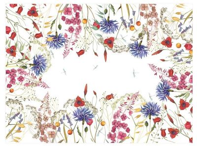 Tovaglia in lino 180x180 Fiordaliso The Napking