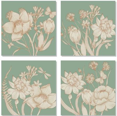Set 4 tovaglioli in raso di cotone antimacchia Amelie The Napking