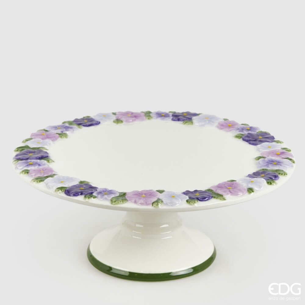 Alzata pansè in ceramica h.9 d.23,5 Edg Enzo De Gasperi