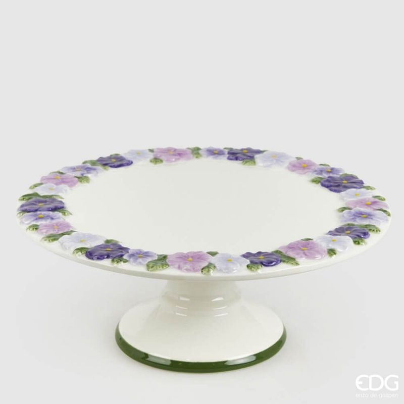Alzata pansè in ceramica h.9 d.23,5 Edg Enzo De Gasperi