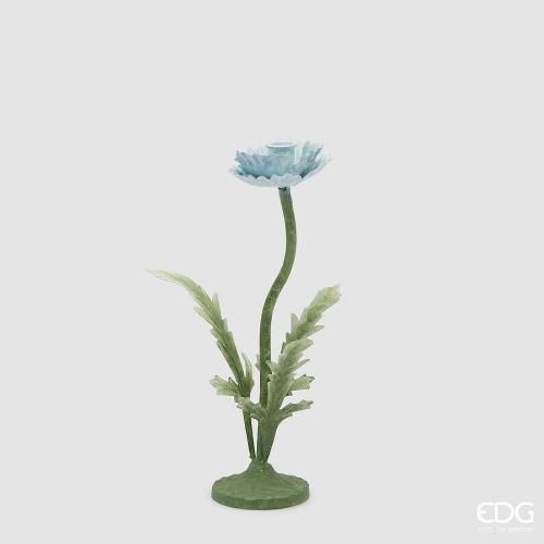 Portacandela metallo Anemone h.33 d.9 col.bianco Edg Enzo De Gasperi