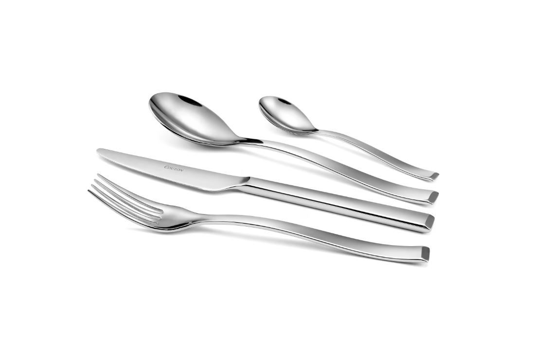 Servizio posate 24 pz acciaio 18/10 Side Acciaio lucido Couzon