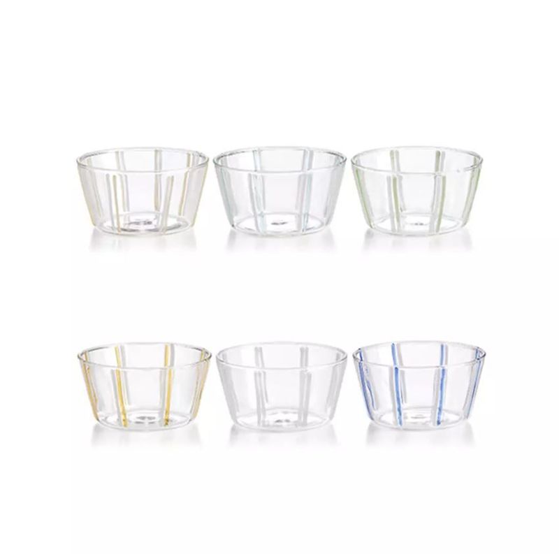 Set 6 coppette in vetro borosilicato h.12 d.6,5 Soul Ivv