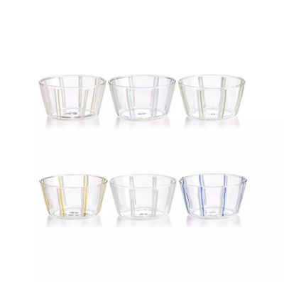 Set 6 coppette in vetro borosilicato h.12 d.6,5 Soul Ivv
