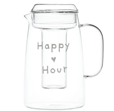 Caraffa in vetro borosilicato con portaghiaccio lt.2 Happy Hour Simple Day