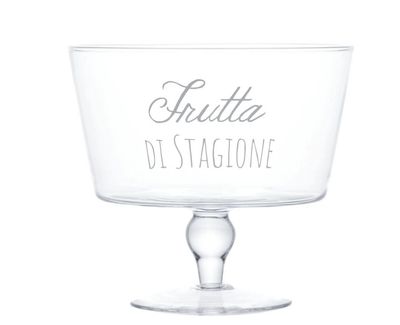 Alzata porta frutta in vetro decoro Frutta di Stagione Simple Day