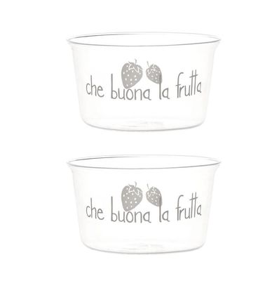 Set 2 coppette in vetro borosilicato Che Buona la Frutta Simple Day